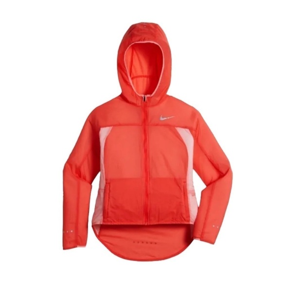 Nike Girls Impossibly Light Running Jacket S Orange Pink - Picture 1 of 13